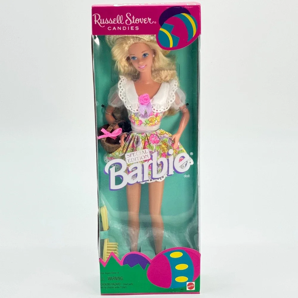 1995 Mattel Russell Stover Candies Special Edition Barbie Doll Floral Dress